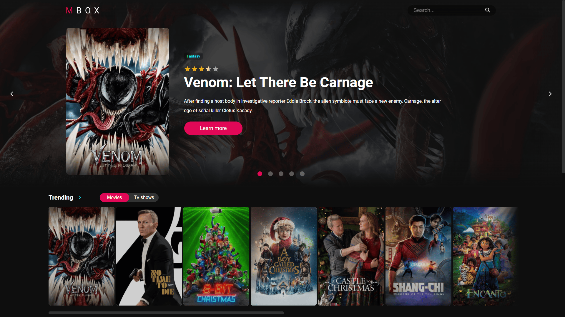 Movie Search App project screenshot